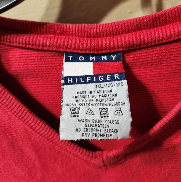 Tommy Hilfiger Vintage Jeans Graphic Drop Shoulder 100% Cotton Sweater - Picture 2 of 8